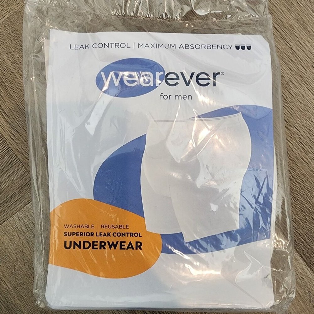 Wearever Men's Maximum Absorbent Boxer Brief Incontinence Underwear Size (42-44)